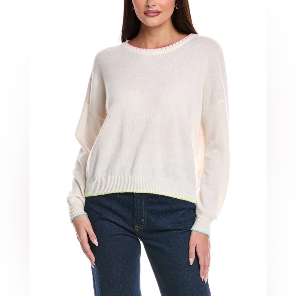 Brodie Cashmere Rainbow Stitch Star Cashmere Sweater Women's